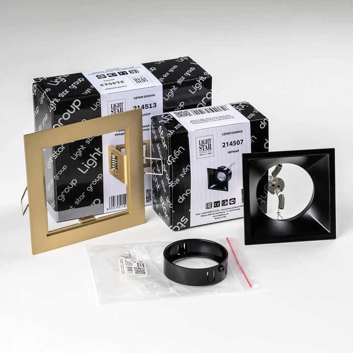 Встраиваемый светильник lightstar domino d51307bmod