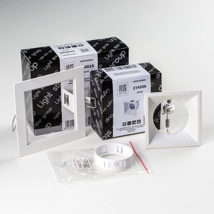 Встраиваемый светильник lightstar domino d51606wmod