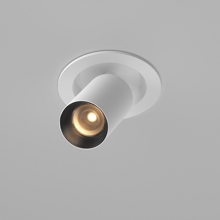 Встраиваемый светильник на штанге maytoni focus led c071cl-7w2.7k-wb