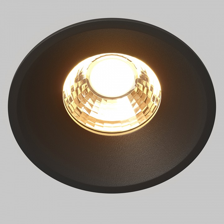 Встраиваемый светильник maytoni round dl058-12w2.7k-b
