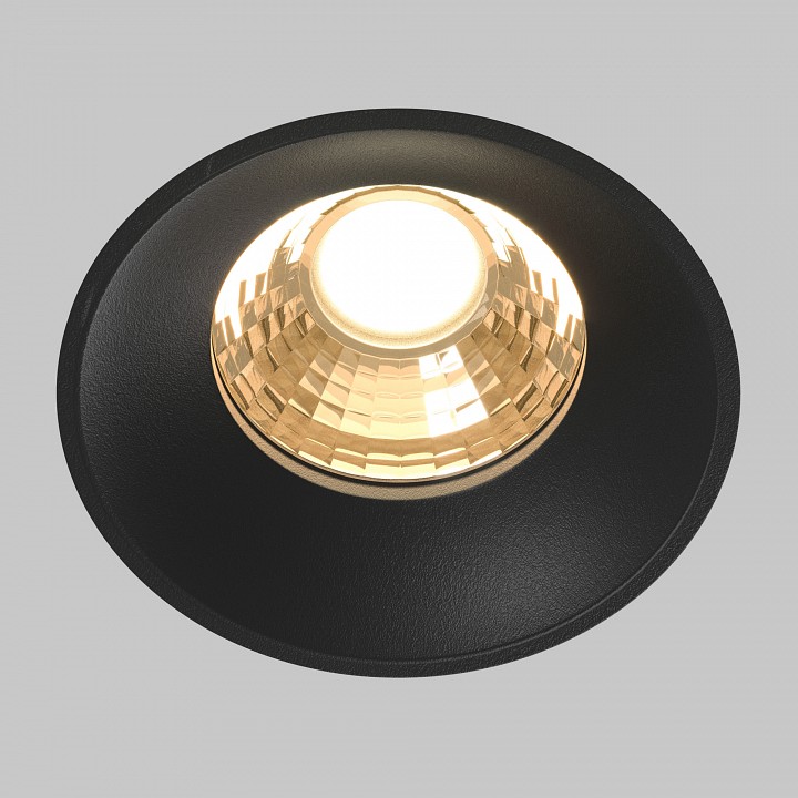 Встраиваемый светильник maytoni round dl058-12w2.7k-trs-b