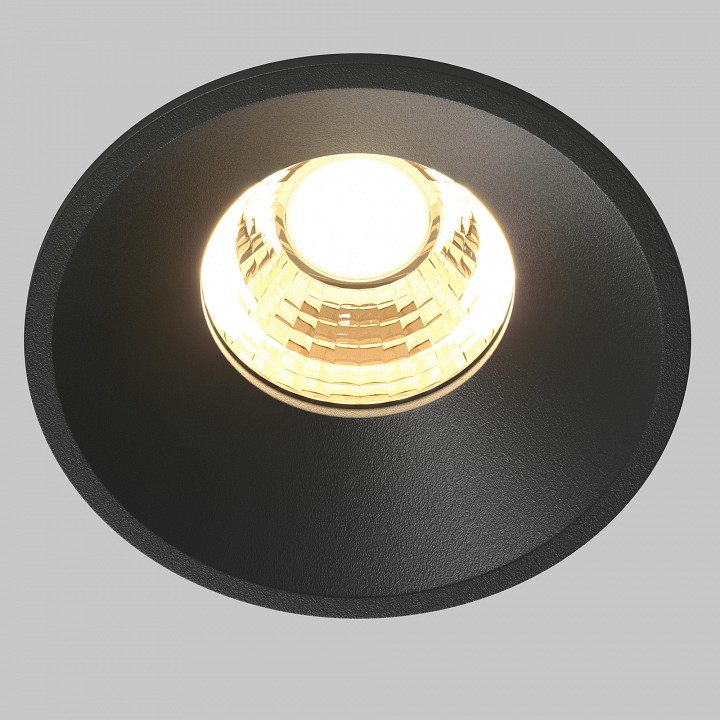 Встраиваемый светильник maytoni round dl058-7w2.7k-b