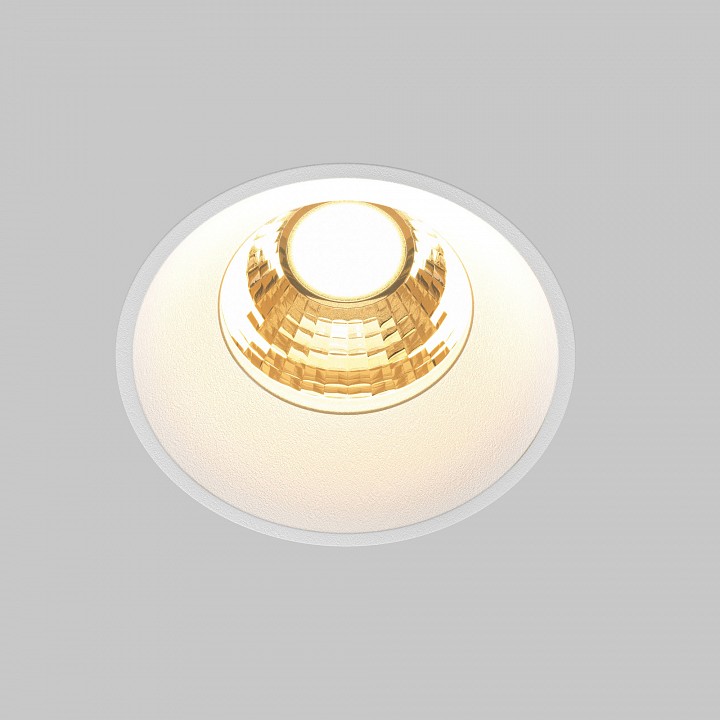 Встраиваемый светильник maytoni round dl058-7w2.7k-trs-w