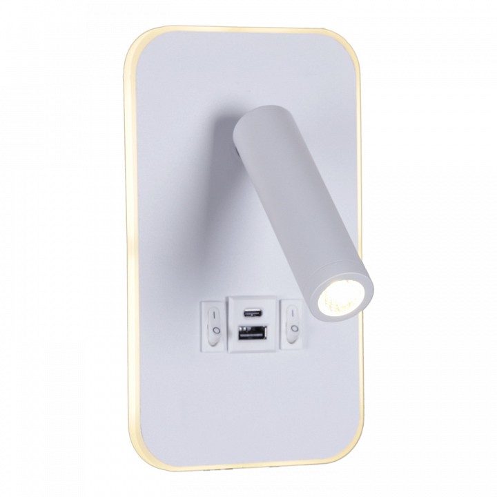 Бра 86204-9.2-001kt led12w+usb wt