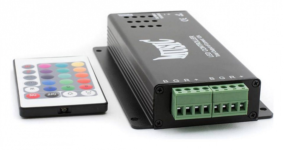 Контроллер-регулятор цвета rgb с пультом ду swg ir ir-rgb-12a-music