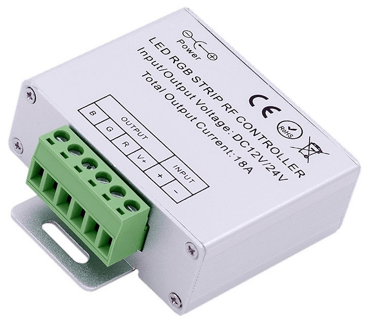 Контроллер-регулятор цвета rgb с пультом ду swg rf rgb rf-rgb-s5-18a