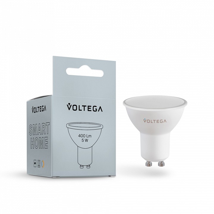 Лампа светодиодная с управлением через wi-fi voltega wi-fi bulbs gu10 5вт 2700-6500k 2425