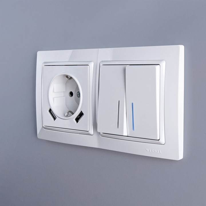 Рамка на 2 поста werkel snabb basic (белый) w0022001