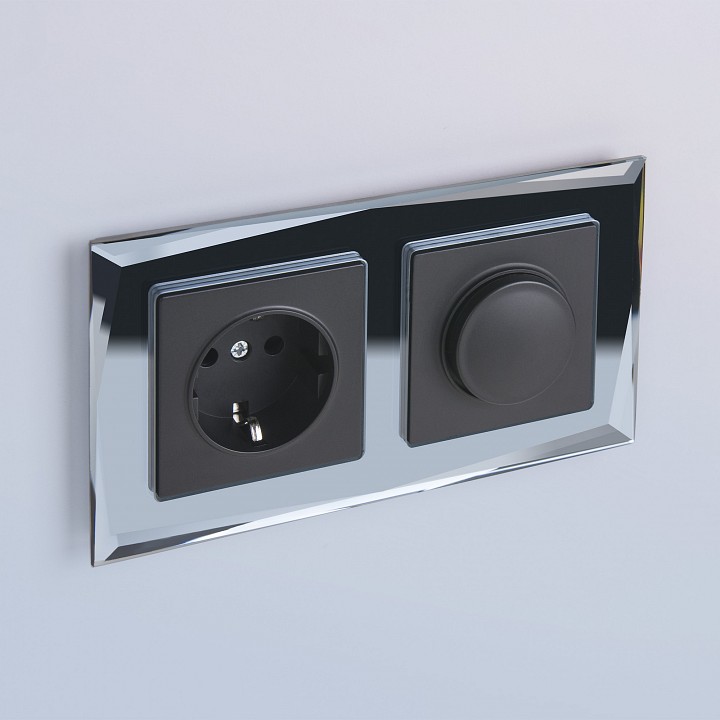 Рамка на 2 поста werkel diamant (черный) w0021208