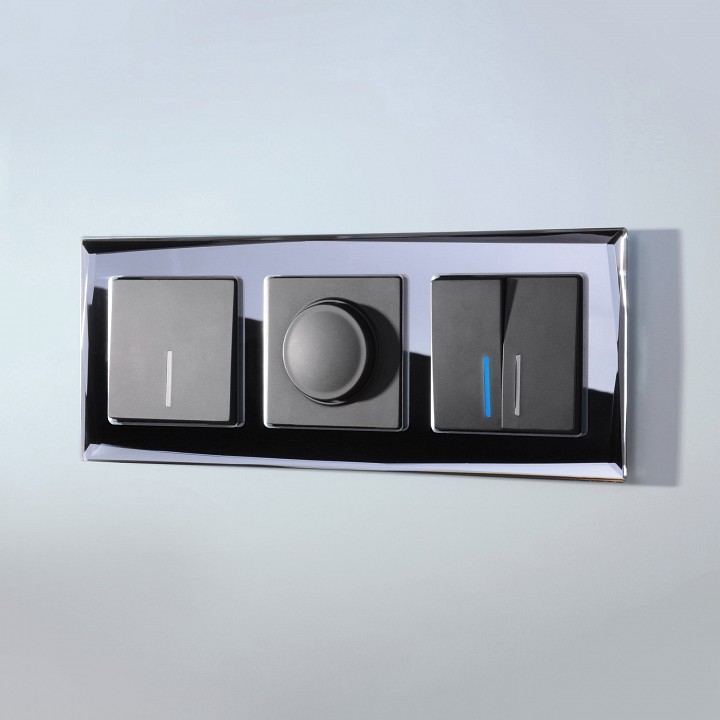 Рамка на 3 поста werkel diamant (черный) w0031208