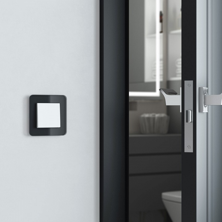 Рамка на 1 пост werkel elite (черный, Стекло) w0012448