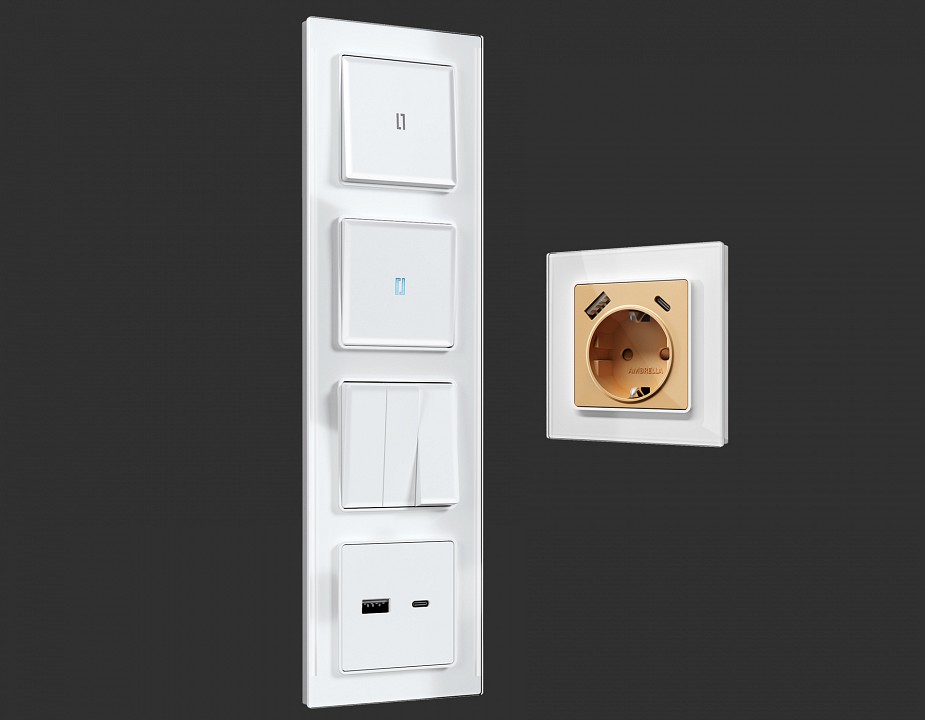 Рамка на 1 пост ambrella volt alfa af380101