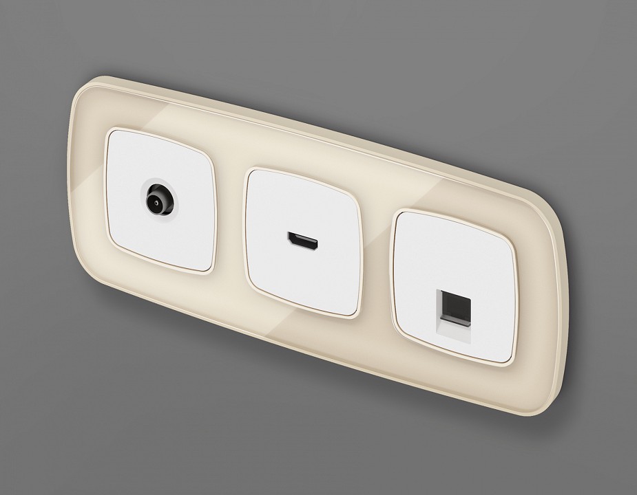 Розетка ethernet rj-45 и со шторками, Без рамки ambrella volt omega mo132005