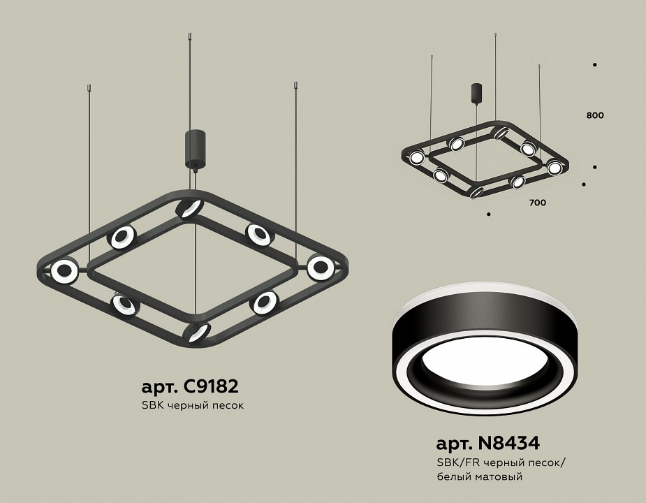 Подвесная люстра ambrella light xb xb9182151