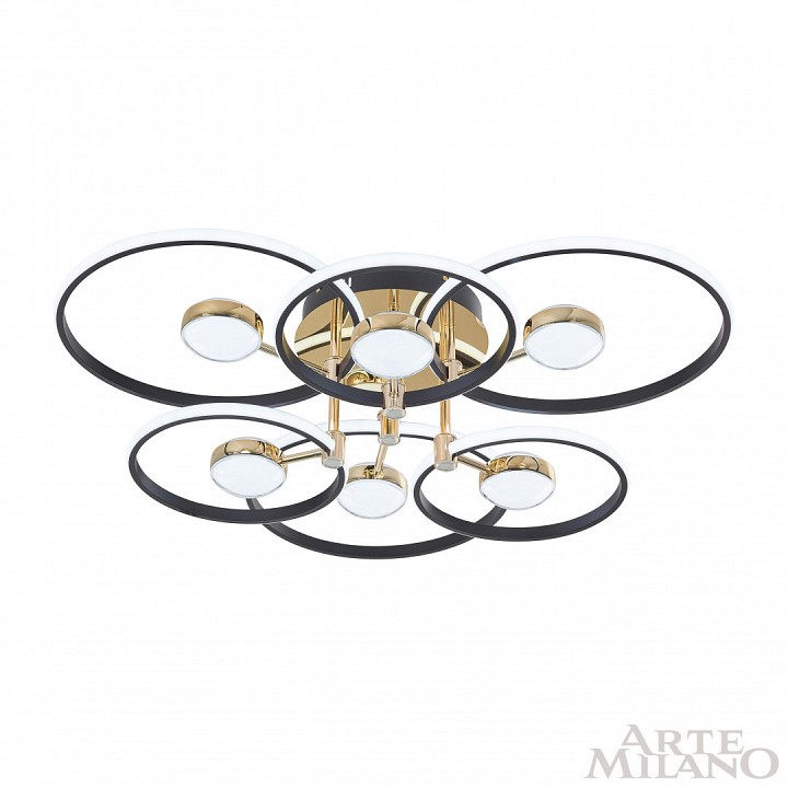 Потолочная люстра arte milano ferrara-76140 276140/6+6 bk/gd