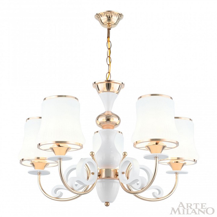 Подвесная люстра arte milano florentia-1097 301097/5 wh/gd