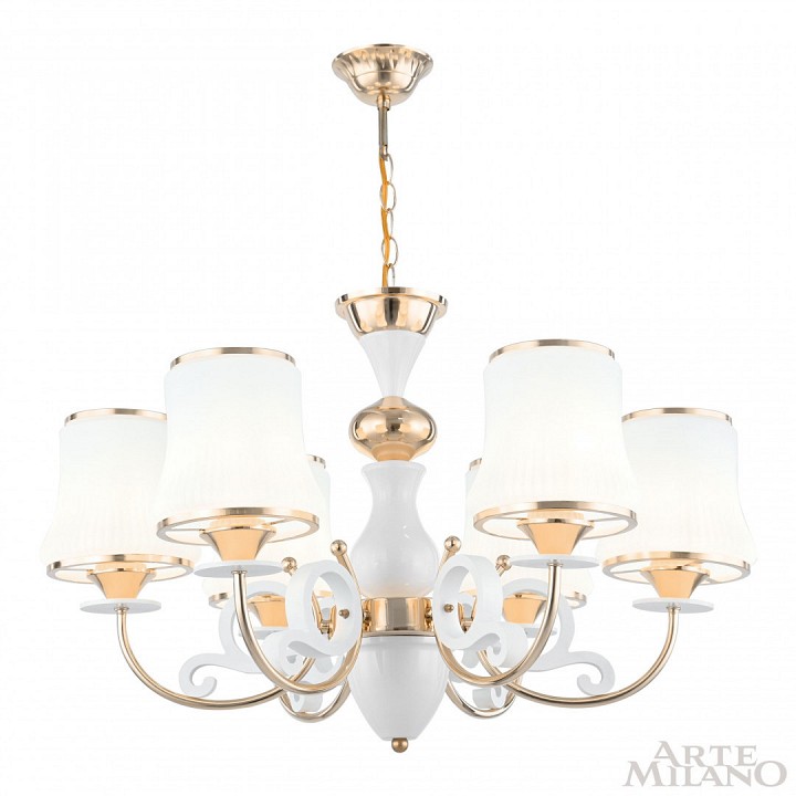 Подвесная люстра arte milano florentia-1097 301097/6 wh/gd