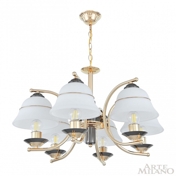 Подвесная люстра arte milano florentia-1240 301240/6 bk/gd