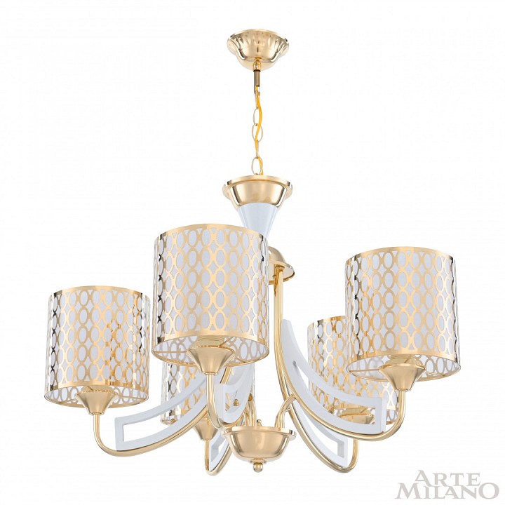 Подвесная люстра arte milano florentia-3387 303387/5 wh/gd