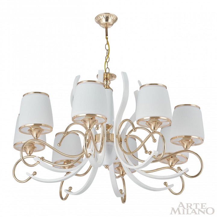 Подвесная люстра arte milano florentia-3857 303857/8 wh/gd