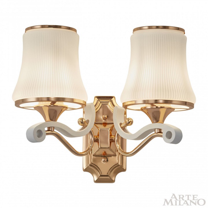 Бра arte milano florentia-3987 303987/2w wh/gd
