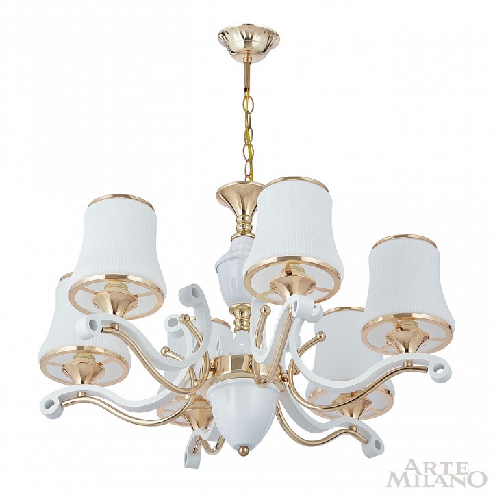 Подвесная люстра arte milano florentia-3987 303987/6 wh/gd
