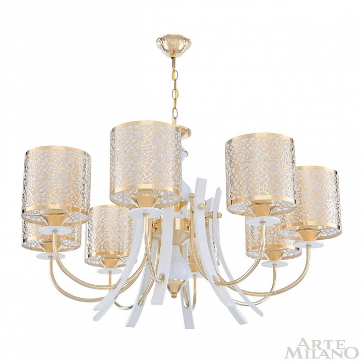 Подвесная люстра arte milano florentia-6067 306067/8 wh/gd