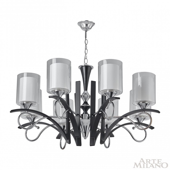 Подвесная люстра arte milano florentia-9167 309167/8 bk/ni
