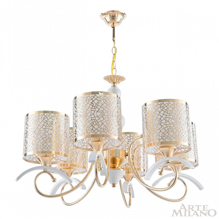 Подвесная люстра arte milano florentia-9787 309787/6 wh/gd