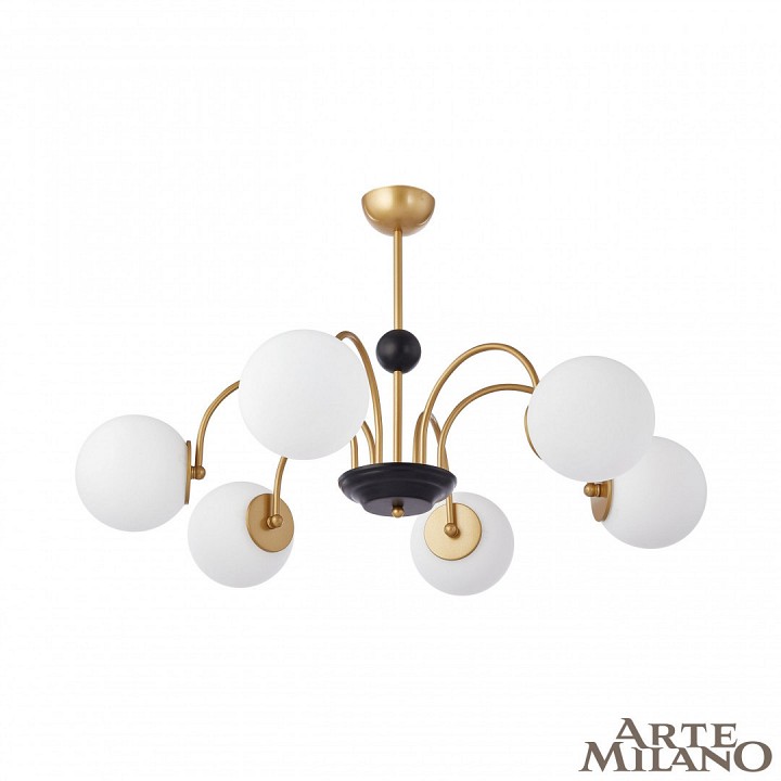 Люстра на штанге arte milano am-napoli 312066/d850/6 bs/bk