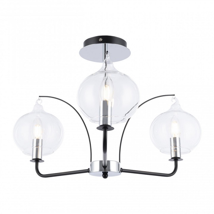 Люстра на штанге arte milano napoli-321007 321007/3 bk.cr