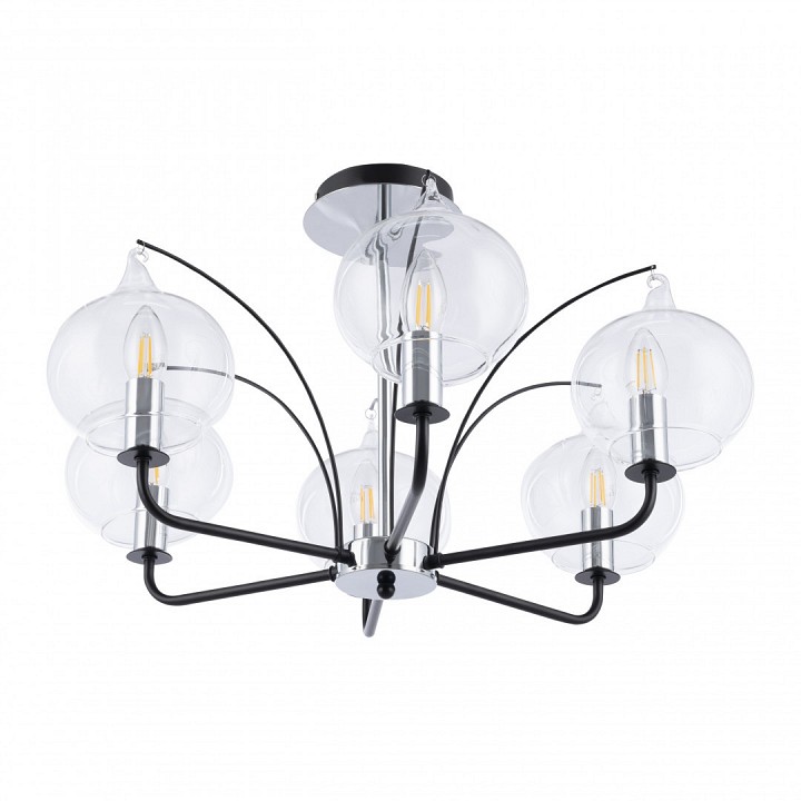 Люстра на штанге arte milano napoli-321007 321007/6 bk.cr