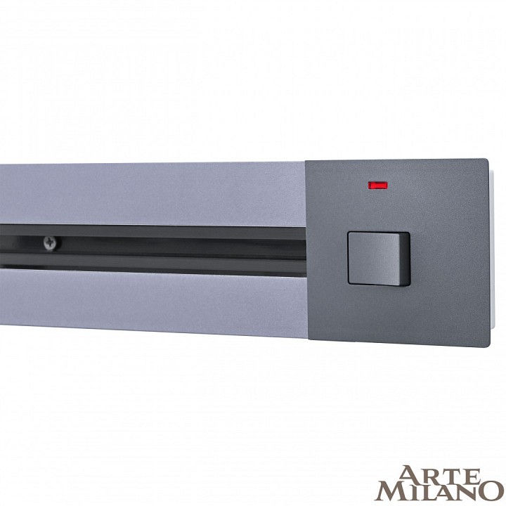 Трек встраиваемый arte milano am-track-sockets 385201tbb/100 grey