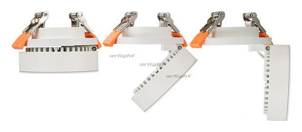 Встраиваемый светильник на штанге arlight lgd-mona-built-r100-12w white5000 (wh, 24 deg) 025464