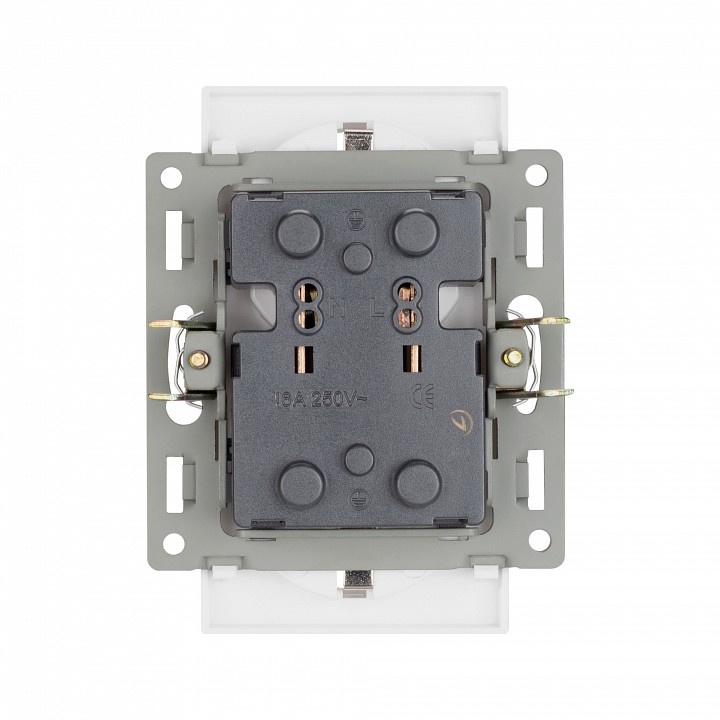 Розетка двойная с заземлением, Без рамки arlight sct 043766
