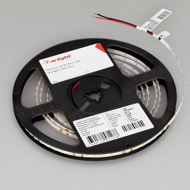 Лента светодиодная arlight a120 24v 5mm 9.6 w/m 044062