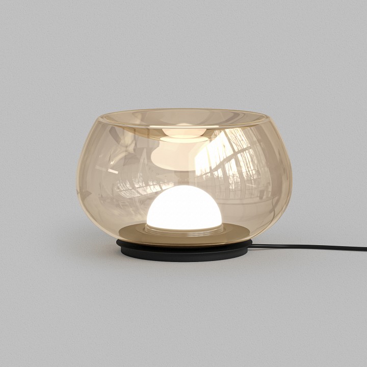 Настольная лампа декоративная denkirs floa dk6747-bk+am