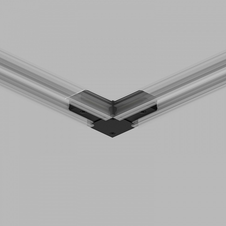 Соединитель угловой l-образный для треков denkirs dk track black tr1102-bk