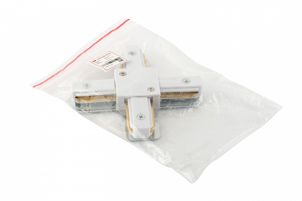 Соединитель x-образный для треков denkirs dk track white tr1104-wh