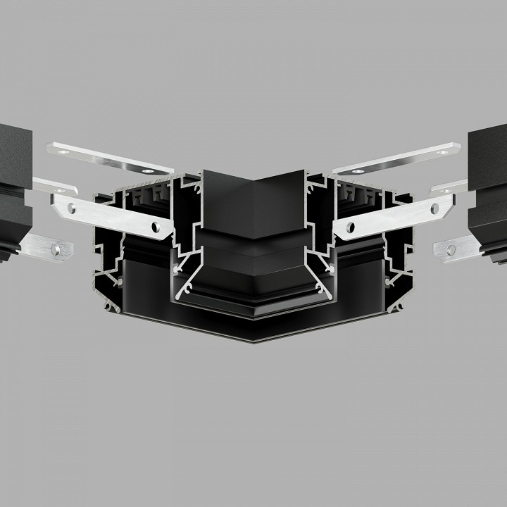 Соединитель угловой l-образный для треков встраиваемых denkirs smart one tr2026-bk