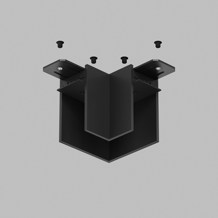 Соединитель угловой l-образный для треков накладных denkirs smart tr2102-bk