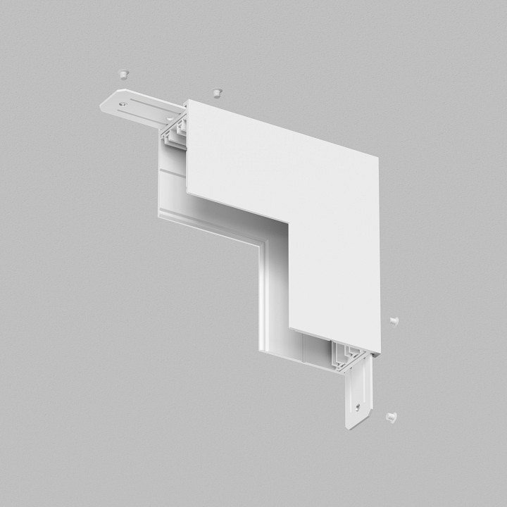 Соединитель угловой l-образный для треков denkirs smart tr2108-wh