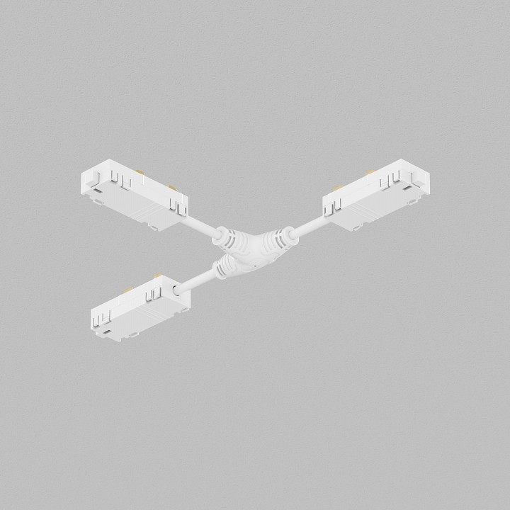 Токопровод t-образный центральный denkirs smart uni tr2115-wh