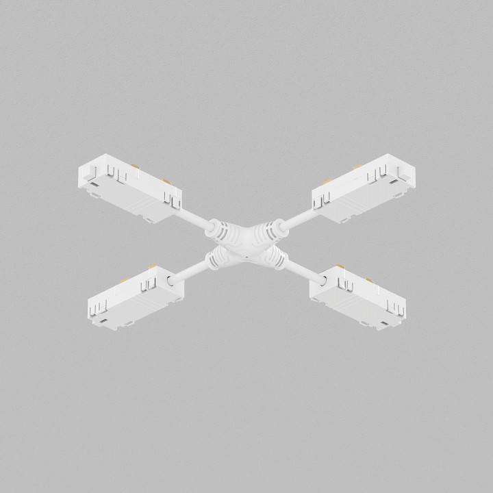 Токопровод x-образный центральный denkirs smart uni tr2116-wh