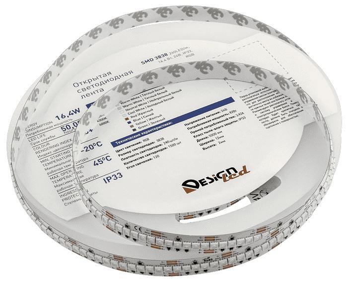 Лента светодиодная designled dsg8a240 dsg8a240-24-rgb-33