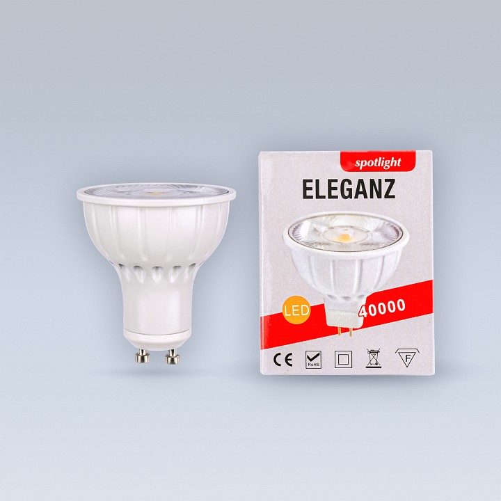 Лампа светодиодная eleganz  gu10 7вт 3000k 1316