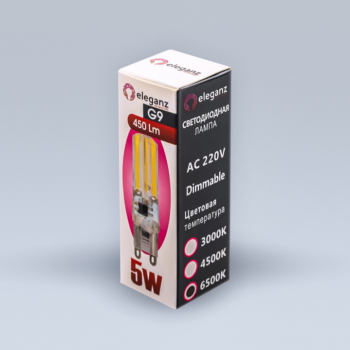 Лампа светодиодная eleganz  g9 5вт 3000k 1992