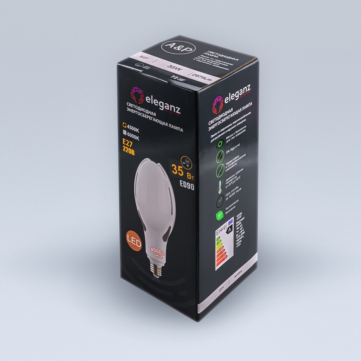 Лампа светодиодная eleganz  e27 35вт 4500k el-0084