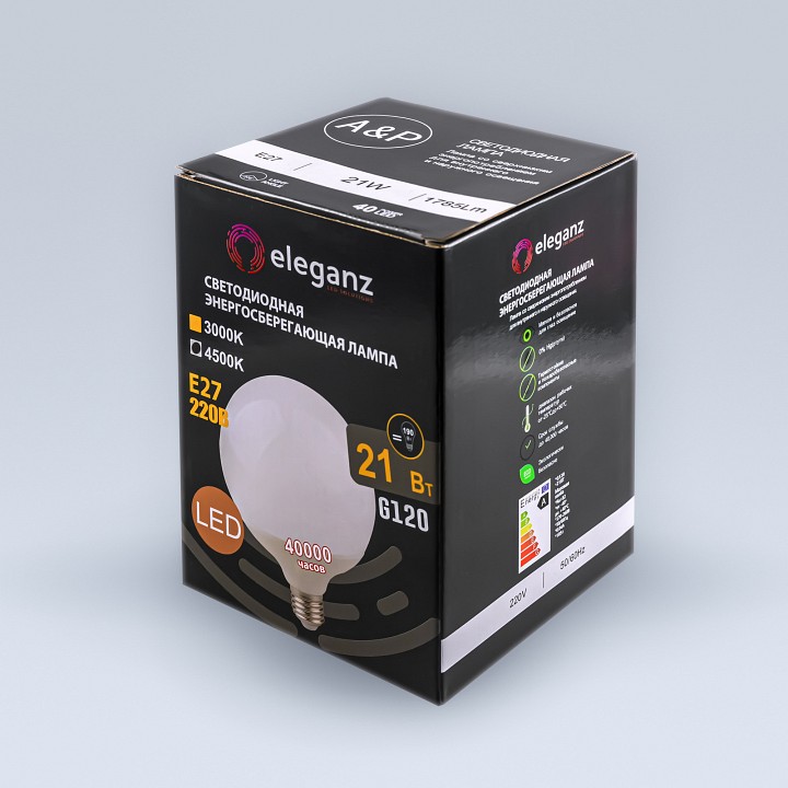 Лампа светодиодная eleganz  e27 21вт 4500k el-0092