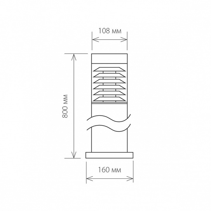Наземный высокий светильник elektrostandard strada a035093
